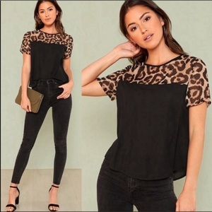 Leopard & Black Graceful Top *